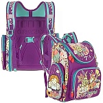 Ранец " Grizzly " 34*37*18см фиолетовый - мята 1 отделение, 2 боковых кармана, 1 карман впереди, внутренний пенал-органайзер, эргономичная твердая спинка, светоотражающие элементы, ручка-петля, регулируемые лямки, полиэстер