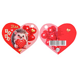 Бирка для букетов и подарков " Мир открыток " 2-79 Сердце. Для тебя! Ежик с сердечком, 73*64мм, без отделки