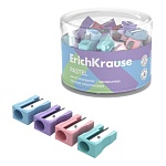 Точилка " Erich Krause " Easy Sharp, Pastel, ассорти, пластиковая, 1 отверстие, в тубусе