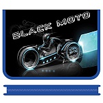 Папка " Пчелка " МАЛЫЙ ФОРМАТ А5-04 (230*180*25мм) молния вокруг Black Moto, печать на пластике