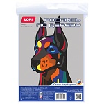 Роспись по дереву " Lori " Картина. Нео-животные. Статный доберман, в наборе: деревянная заготовка, краски, кисть, картонная упаковка