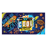 Конверт для денег " Мир открыток " 2-17 Юмор- Be cool, скейт, наушники, 165*85мм, фольга, пластизоль, текст