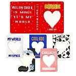 Фотоальбом " KWELT " 64 фото Сердце ассорти (без возможности выбора цвета и дизайна), 5*7,5см, твердая обложка, в термоусадочной пленке, 11*14,5см