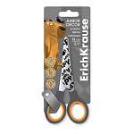 Ножницы " Erich Krause " Juinior Decor Happy Capy 13см пластиковые ручки с резиновыми вставками, безопасные закругленные лезвия с цветным рисунком, картонная упаковка, европодвес