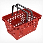 Корзина Classic пластиковая с 2 пластиковыми ручками, 20л, красная, 435*305*235мм