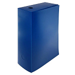 Папка-короб " KWELT " А4 100мм синяя, вырубная застежка