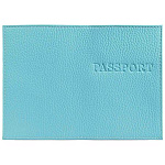 Обложка для паспорта " Имидж " Passport морской волны, натуральная кожа, тиснение, конгрев