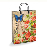 Пакет ПЭ " Интерпак " с пластиковой ручкой МП, 30*40см 150мкм Парижанка