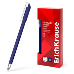 Ручка гелевая " Erich Krause " G-Reed Stick Classic синяя 0,38мм, толщина письма 0,25мм, игольчатый пишущий узел, матовый непрозрачный круглый корпус