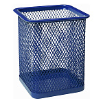 Стакан " KWELT " 8*8*9,5см, металлический сетчатый, квадратный, темно-синий