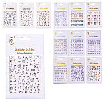 Наклейки для ногтей 18 дизайнов 8,5*13см, индивидуальная упаковка, европодвес