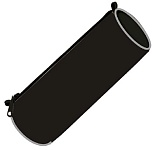 Пенал-тубус " Пчелка " ПТ-05 1 отделение 210*65мм, черный, на молнии, ткань