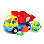 Автомобиль " Karolina toys " Мастер 44*23,5*21,5см, совок, грабли, ведро, формочки