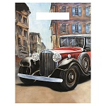 Пакет ПЭ " Миленд " с вырубной ручкой ПВД, 36,5*48см 50мкм Ретро авто