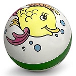 Мяч резиновый d=7,5см Ассорти (без возможности выбора дизайна), накачанный