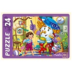 Пазлы " Рыжий кот " Макси. 24элементов Сказка №79, 21,5*30см, картонная упаковка 13*18,2*4см