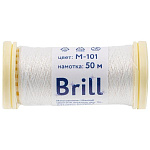 Мулине " Gamma " Brill металлик M-101, белый, полиэстер, 50м