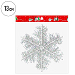 Ёлочное украшение " KWELT " Снежинки 13см, 3шт в упаковке, пластик