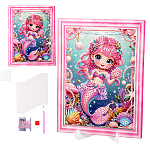 Картина алмазная " Mazari " 17*25см Русалочка, состав набора: картон, подставка, частичная выкладка, стразы, стилус, желеобразный клей, лоток, пакет