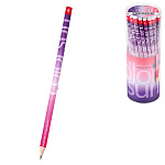 Карандаш ч/гр " Bruno Visconti " ColorSurf. Bright, HB, трехгранный, деревянный, заточенный, пластиковый тубус