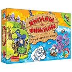 Игра настольная " Dojoy " Инглиш-финглиш, состав: игровое поле, 3 игровых фигурки, 120 карточек с заданиями, 3 пазла богатырей, 70 пазликов с буквами, игровой барабан со стрелкой, 2 пакета для карточек, 1 кубик, правила игры, картонная упаковка 25,5*15,5*