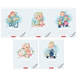 Тетрадь А5 12л линия " Академия Групп " Девочки весной, офсет, на скобе, обложка - мелованный картон, УФ-лак, 5 дизайнов в спайке