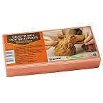 Пластилин " Глобус " скульптурный 500г терракотовый, твердый, индивидуальная упаковка