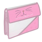 Папка " Пчелка " МАЛЫЙ ФОРМАТ А5-03 (230*190*50мм) на липучке Meow, клапан, с уголком, пластик