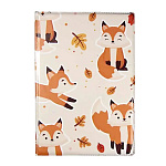 Обложка для паспорта " Имидж " Лисички, ПВХ, матовая, с рисунком