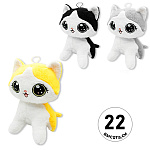 Мягкая игрушка " KWELT " Кошечка, 22см, ассорти (без возможности выбора цвета), петелька для подвешивания