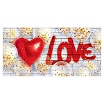 Конверт для денег " Открытая планета " 410 Love Воздушные шары, 168*84мм, без отделки, текст