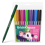 Фломастеры " Erich Krause " Объятия панды (Panda Hugs) 12цв смываемые, на водной основе, круглые, вентилируемый колпачок, европодвес