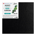 Холст " Ладога " 30*30см, на подрамнике, 100% хлопок, среднезернистый, черный акриловый грунт