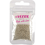 Бисер " deVente " Diy Metallic круглый, непрозрачный металлизированный, 2мм, 10гр, белый, пакет, европодвес