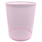 Корзина для мусора " KWELT " 10л металлическая, сетчатая, розовая