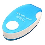 Ластик " Erich Krause " Shell 60*35*10мм в пластиковом футляре