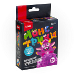 Выращивание кристаллов " Lori " Алхимик. Монстрики, Фиолетовый монстрик, в наборе: химический реактив, поддон для выращивания, картонная основа, декоративный картонный элемент, инструкция