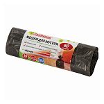 Мешки для мусора 60л 20шт. эконом, ПНД 5 мкм, черные, в рулоне