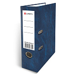 Папка-регистратор А4 " Lamark " сборная 75мм Кожа, синяя, ламинированный картон, этикетка для маркировки