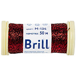 Мулине " Gamma " Brill металлик M-134, черно-красный, полиэстер, 50м