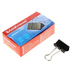 Зажимы для бумаг " Erich Krause " черные 25мм 12шт/уп