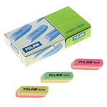 Ластик " Milan " пластиковый, скошенной формы, ассорти, 56*15*12мм