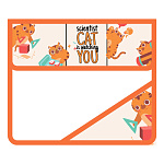 Папка " Пчелка " МАЛЫЙ ФОРМАТ А5-36 (230*190*50мм) на липучке 2отделения Кошачьи уроки, клапан, с уголком, пластик