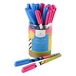 Ручка пиши-стирай " Lorex " Untitled design slim soft гелевая 0,5мм синяя, ассорти, сменный стержень, цветной пластиковый корпус с покрытием ultra-soft touch, пластиковый тубус