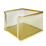 Бокс для бумаг " KWELT " 10*10*8см металлический, сетчатый, золото