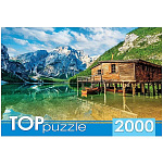 Пазлы " TOPpuzzle " 2000элементов Италия. Летнее озеро Брайес 92*68см, картонная упаковка 35,7*23,9*5,4см