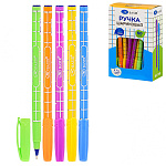 Ручка шариковая " Ручка шариковая " Basir " синяя 0,7мм, толщина письма 0,35мм, игольчатый пишущий узел, чернила на маслянной основе, цветной яркий корпус, ассорти, с мелким серебристым рисунком, вентелируемый колпачок (без выбора дизайна), картонная упак