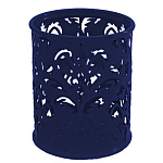 Стакан " KWELT " 8*9,5см, металлический ажурный, круглый, синий