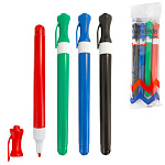 Набор маркеров для белой доски " Attomex " 4 цвета (зеленый, красный, синий, черный) 2мм пулевидный наконечник