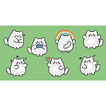 Конверт для денег " Миленд " 1-04 Без названия- Серые котики, 164*85мм, без текста